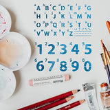 INFUNLY Metal Number Alphabet Stencils Mixed Letter Number Stencils Stainless Steel Number Alphabet Template for Painting Wood Carving Drawings INFUNLY