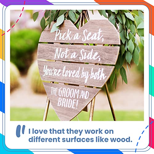 Chalkola 5 White Chalk Markers for Chalkboard Signs, Blackboard, Car Window, Bistro, Glass | 5 Variety Pack - Thin, Fine Tip, Bold & Jumbo Size Chalkola