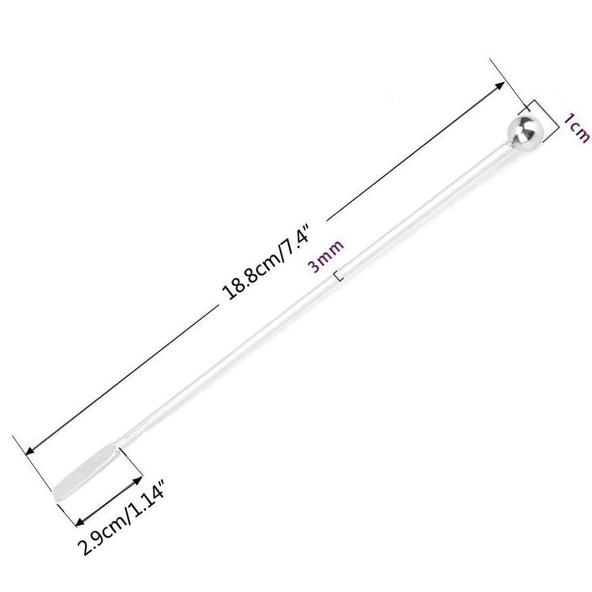 Jsdoin Stainless Steel Coffee Beverage Stirrers Stir Cocktail Drink Swizzle Stick with Small Rectangular Paddles (5 Silver) Jsdoin