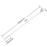 Jsdoin Stainless Steel Coffee Beverage Stirrers Stir Cocktail Drink Swizzle Stick with Small Rectangular Paddles (5 Silver) Jsdoin