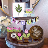 Leaf Stencils for Crafts Small Leaves and and Branches Paint Plant Stencil for Painting On Wood Wall Card Making, Tiny Nature Vine Herb Essential Art yhslmh