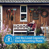 TICONN Garage Organization Tool Storage Utility Rack, Heavy Duty Wall Mounted Hanger Organizer System for Shed Garden Yard Tools, Ski Gears, Broom, TICONN