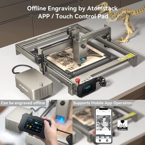 S20 PRO Laser Engraver Machine for ATOMSTACK,130W Laser Engraving Cutting Machine Air Assist Kits, 20W Output Power 0.08 * 0.1mm Compressed Spot, aliencell