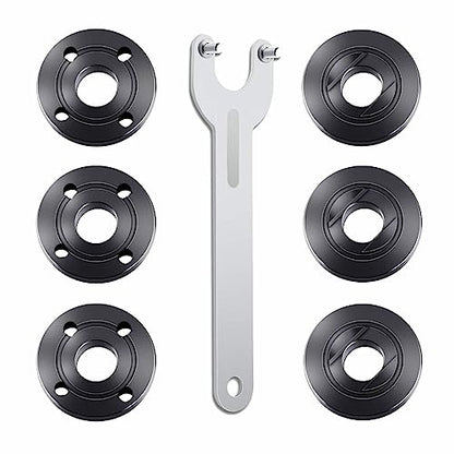 7PCS Angle Grinder Nut Angle Grinder Wrench Kit 5/8-11 Flange Metal Lock Nut for Compatible with Dewalt Milwaukee Makita193465-4 Metabo Bosch Ryobi - WoodArtSupply