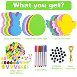 Max Fun 302pcs Foam Stickers Set DIY Egg Chick Easter Decorations for Kids Crafts Party Favors Supplies (Easter Egg+Bunny+Chicks) Max Fun