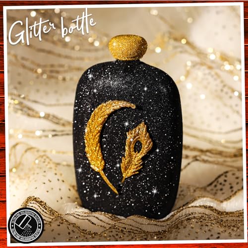 LEOBRO Black Glitter, Glitter, 150g/5.29oz Black Fine Glitter, Glitter for Crafts, Black Glitter Powder Craft Glitter Halloween Glitter, Extra Fine LEOBRO