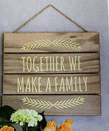 Creative Hobbies 10x10 Inch Unfinished Wood Hanging Plaque - DIY Wood Pallet Sign, Notch Banner, Hanging Wooden Sign, Wood Slice, Decorative Plaque, Creative Hobbies