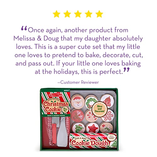 Melissa & Doug Slice and Bake Wooden Christmas Cookie Play Food Set Melissa & Doug