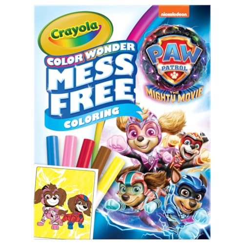 Crayola Color Wonder Paw Patrol Mighty Movie Coloring Set (20+ Pcs), 18 Color Wonder Pages, 5 Mess Free Markers, Toddler Coloring - WoodArtSupply