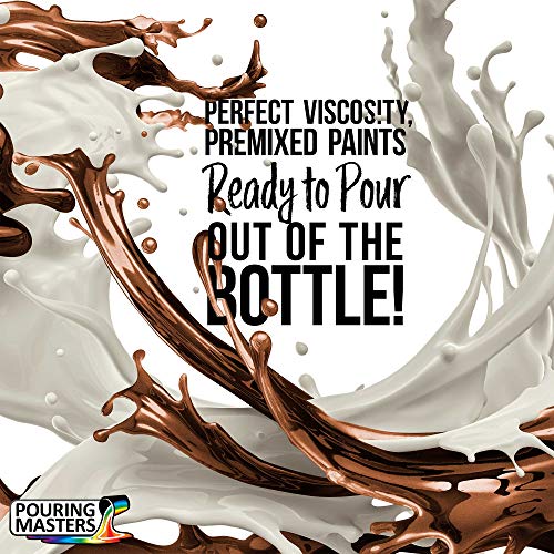 Pouring Masters Copper Penny Metallic Acrylic Ready to Pour Pouring Paint – Premium 8-Ounce Pre-Mixed Water-Based - For Canvas, Wood, Paper, Crafts, U.S. Art Supply