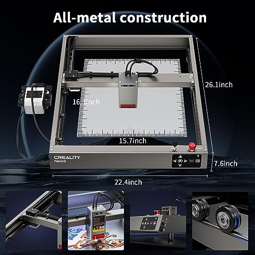 Official Creality Falcon 2 Laser Engraver, 12W Output Laser Engraver Machine, DIY Laser Cutter and Engraver Machine with Air Assist, 25000mm/min