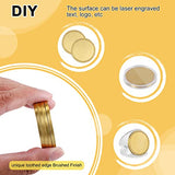 Blank Brass Challenge Coin Laser Engraving Coins Blanks 40 mm with Acrylic Protection Box for DIY Crafts Birthday Travel Commemorative Collection Rainteam