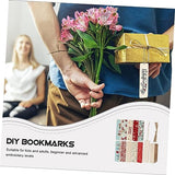 Tofficu 1 Set Wooden Bookmark Blank Tags Hand Made Hanging Tags Wood Art Bookmarks Wood Crafts Tags Unfinished Wooden Slices with Holes Unfinished Tofficu