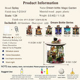 Spilay Dollhouse DIY Miniature Wooden Furniture Kit,Mini Handmade Doll House Model with Dust Cover & LED,1:24 Scale Creative Woodcrafts Toys for Spilay