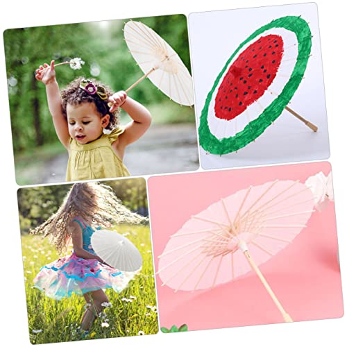 TEHAUX 2pcs Unfinished Umbrella Rainproof Chinese Dance Umbrella Macrame Decor Diy Drawing Umbrella Flower Chinese Art Umbrella Dancing Umbrella TEHAUX