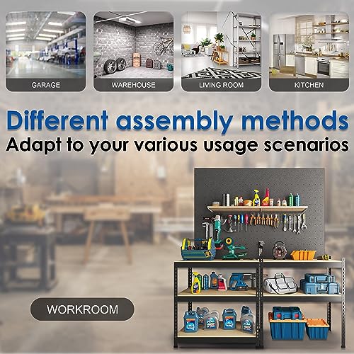 Prilinex Heavy Duty Storage Shelves 48" W x 24" D x 72" H - 2 Packs 5-Tier Adjustable Metal Garage Shelving Unit, Standing Utility Shelf Racks for - WoodArtSupply