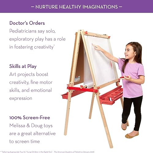 Melissa & Doug Deluxe Easel Paper Roll Replacement (18 inches x 75 feet) - 2-Pack, White Melissa & Doug