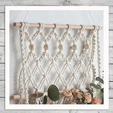 93 Pcs Macrame Kit Includes 4pcs Macrame Wooden Sticks 34pcs Wooden Rings Circles 55pcs Wood Beads Unfinished Wood Rings Beads Sticks for Macrame GrliTra