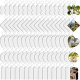135Pcs Sublimation Keychain Blanks Bulk,MDF Keychain Double Sided Heat Transfer Keychain Board with Film,Key Rings, Plastic Retaining Clips for DIY NEOACT