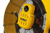 DEWALT DXF-2042 High-Velocity Industrial,Floor,Drum,Barn,Warehouse Fan Heavy Duty Mover Portable Air Circulator 3-Speed Adjustable Tilt, 20", Yellow DEWALT