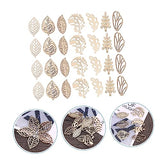 EXCEART 50pcs Christmas Stickers Leaves Wooden Cutouts Plain Wooden Leaf Slices Thanksgiving Fay DIY Crafts Unfinished Christmas Ornaments DIY Wood EXCEART