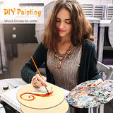 Coopay 16 Pieces 10 Inch Wooden Circles, Unfinished Round Wood Slices Natural Wooden Cutouts for Door Hanger, Painting, Wedding, Home Decoration DIY Coopay