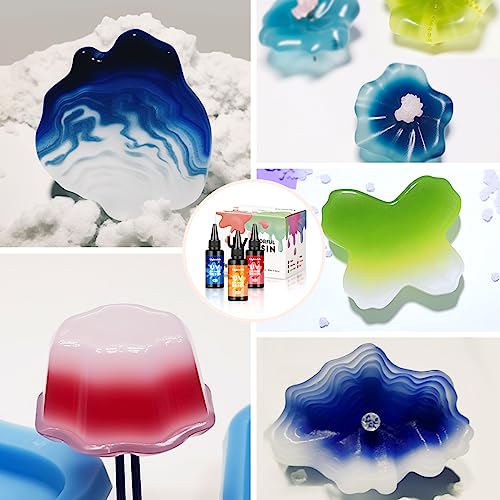 Colored UV Resin,8 Colors UV Resin Kit,Quick Ultraviolet Curing Epoxy Resin  for Craft,Jewelry Making,DIY Making, (50g Each)