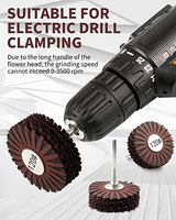 Rocaris 2 Pack Abrasive Flap Wheel - 120# Nylon Sanding Wheel Brush Abrasive Grinding Head with 1/4 Inch Shank for Woodworking Root Carving Furniture - WoodArtSupply