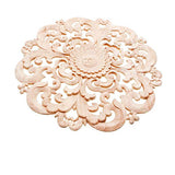 Beoot Wooden Carved Onlay Appliques Wood Carving Decal Unpainted Furniture Bed Door Cabinet Decor (15x15cm/5.91x5.91inch) Beoot