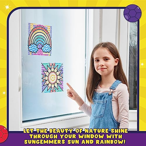  SUNGEMMERS Window Art Suncatcher Kits for Kids - Cool Gem Art  Girl Craft Ages 6-8 - Great 7 Year Old Girl Gifts, Gift for Girls Age 6-7,  and Easter Basket Stuffers
