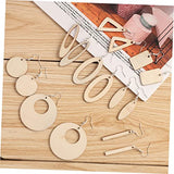 KALLORY 60pcs DIY Earrings Wood Earring Base Dangle Earrings Wood Charms Natural Wood Pendants Earring Making Supplies Kit Unfinished Natural Wood KALLORY