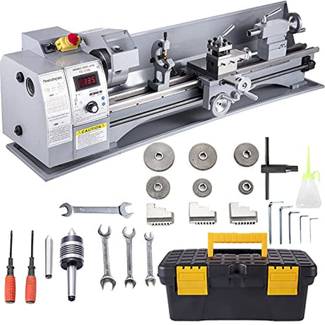 VEVOR Metal Lathe, 210x800 Mini Lathe Machine, 2500 RPM Variable Speed Change, 850W Precision Mini Lathe, Metal Working Lathe with Brushless Motor, VEVOR