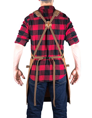 Hudson Durable Goods - Woodworking Edition - Waxed Canvas Apron - Brown Hudson Durable Goods