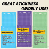 HTVRONT Cutting Mat for Cricut Joy Machine, 6 Pack Cutting Mats (3 Pcs 4.5X12in & 3 Pcs 4.5X6.5in), Variety Adhesive Cutting Mats Replacement HTVRONT