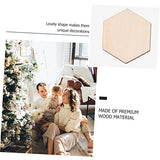 ABOOFAN 100pc Hexagon Wood Slices Unfinished Hexagon Cutouts Blank Wood Hexagon Unfinished Wood Hexagon Cutouts Unfinished Wood Cutout Unfinished ABOOFAN