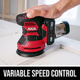 SKIL PWRCore 20 20V Brushed 5" Random Orbital Sander, Variable Speed, Includes 3pc Sandpaper, Dust Box, 2.0Ah Battery and Charger - SR6604B-10 Skil