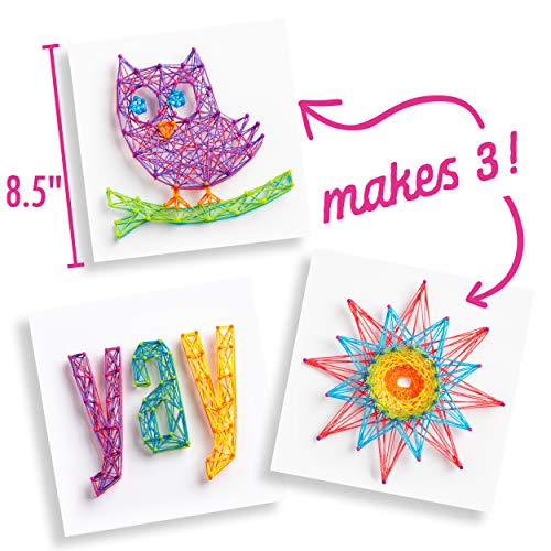 Craft-tastic DIY String Art – Craft Kit for Kids – Everything Included for 3 Fun Arts & Crafts Projects – Owl Series, Large Craft-tastic