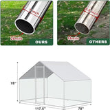 Chicken Coop Large Metal Chicken House/Pen for 6/10 Chickens Poultry Cage with Waterproof Cover for Rabbits Duck Walk-in Chicken Run for Yard Outdoor CHIKENCOOP