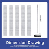 Glarks 5000Pcs 18 Gauge Galvanized 5/8 inch Brad Nails Straight Finishing Nails for Electric Pneumatic Brad Nailer Gun, Molding Cabinetry Building Glarks