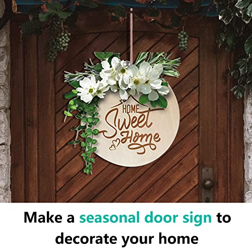 HILELIFE Wood Rounds for Crafts 10 Inch - 5 Pack Wood Round, Unfinished Wood Circles for Crafts, Round Wooden Discs, Circle Wood Sign Blank HILELIFE