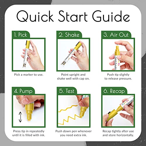 Funcils 5 Acrylic Silver Paint Pen - Silver Marker Metallic Paint Pens for Fabric, Wood, Canvas, Leaf, Metal, Glass - Silver Paint Pen Fine Tip, Thin Funcils