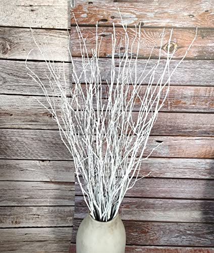 Decorative Birch Branches Decoration, 23 Inch Birch Stems for Wedding Decor,Dried Twigs for Christmas Decor (White) DongArts