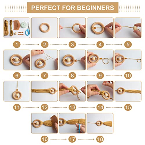 FREEBLOSS 8 Set Macrame Angel Car Hanging Ornament Macrame Kit for Beginners Macrame Car Charm Handmade Boho Car Rear View Mirror Charms for Car FREEBLOSS