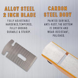 Hoteche No.4 Wood Plane - Adjustable Smoothing Bench Hand Planer for Woodworking and Trimming - 9.5-Inch Jointer Plane with 2-Inch Blade Hoteche