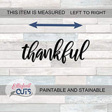Thankful Wood Cutouts for crafts, Laser Cut Wood Shapes 5mm thick Baltic Birch Wood, Multiple Sizes Available Elliefont Styles