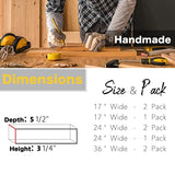 ROOREVO Wall Floating Shelves, Rustic Wood Shelf for Wall Mounted - Wooden Handmade Shelves for Bathroom Kitchen Livingroom(Walnut, 36 Inch - 2 Pack) ROOREVO