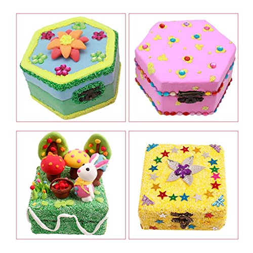 MonkeyJack 2 Tiers Plain Unpainted Wooden Jewelry Box Organizer Storage Container Unfinished Drawer Case DIY Crafts MonkeyJack