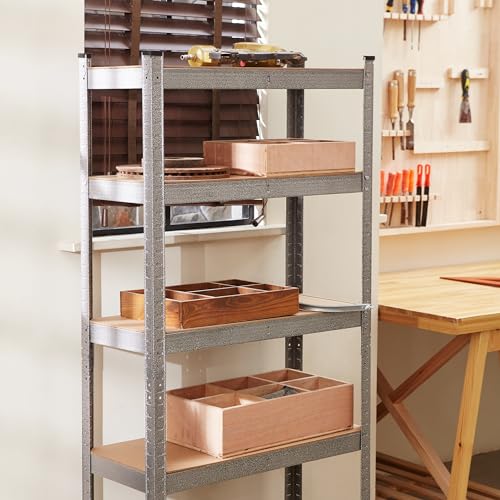 BuxWellBang 36" W x 16" D x 71" H Storage Shelves - 5 Tier Adjustable Garage Shelving Unit, Metal Standing Shelf Utility Rack Organization for BuxWellBang