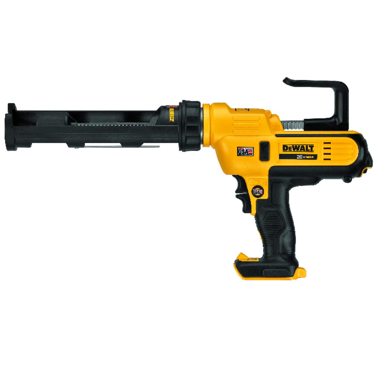 DEWALT 20V MAX Caulking Gun, Cordless, 10oz, Variable Speed Trigger, Interchangeable Canister Trays, Bare Tool Only (DCE560B)