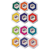 Colorations Jumbo Large Washable Stamp Pads for Kids, Rubber Stamps, 6 x 7 inch, Non-Toxic, Arts & Crafts, Teachers, Handprints, 12 Colors, DIY, Colorations
